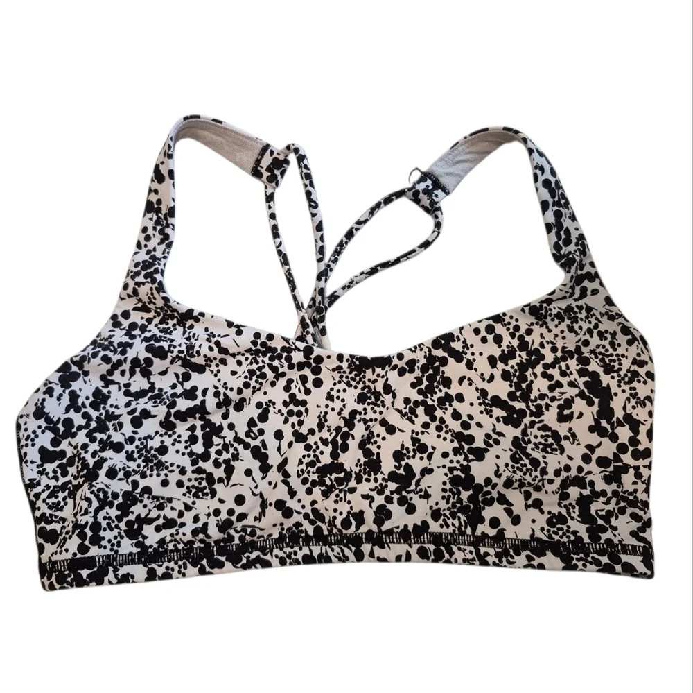 Lululemon Exercise Top Women's Black and White Sports‎ Bra 6